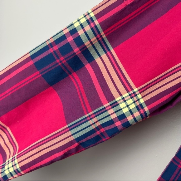 Kuhl Casual Plaid Western Nylon Long Roll Tab Sleeve Button Down Shirt XL Pink - Picture 8 of 16